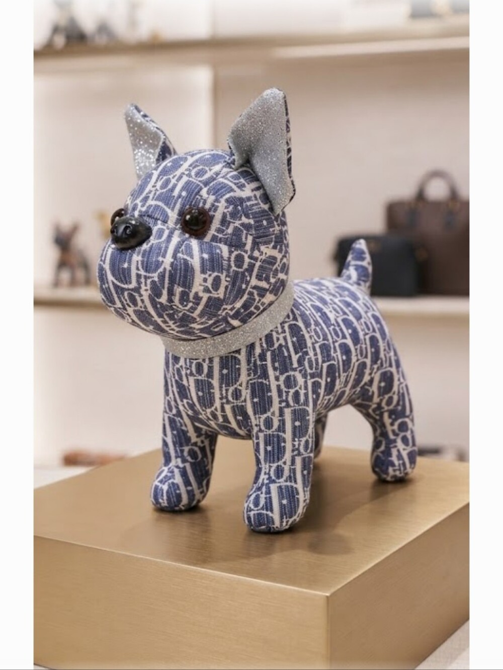 Navy and White Logo Bulldog plushie